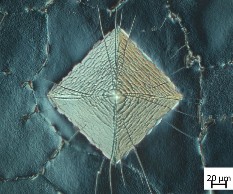 Vickers indentation micrograph